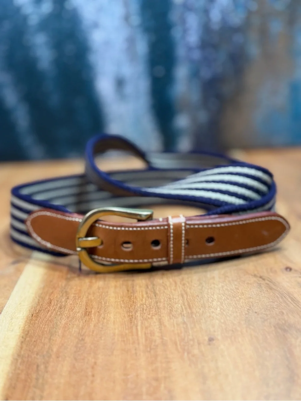 Dooney & Bourke Vintage 1980’s Equestrian Stripe‎ Belt (EUC)
